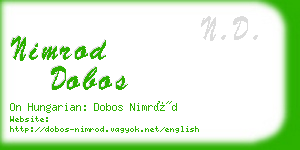 nimrod dobos business card